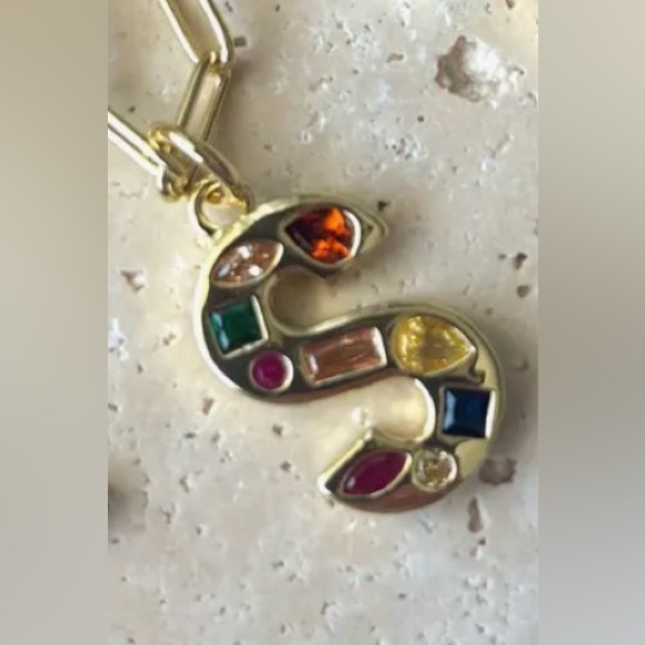 Adornia Jewelry - Adornia Brass / 14K Gold Plated “S” Initial Necklace NWT